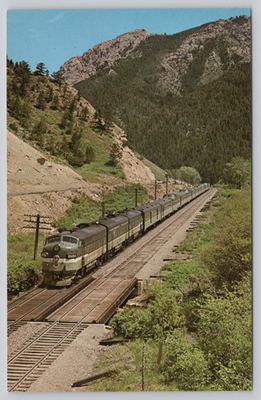 #ad Vintage Northern Pacific North Coast Limited Train Rocky Canyon MT Postcard $4.75