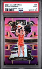 2024 PANINI SELECT WNBA MARINA MABREY #95 PINK & PURPLE PRIZM 73/99 PSA 9