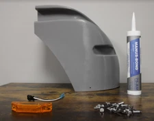 Supreme Truck Body Style Corner Cap Kit with Caulk, Rivets & Light/Pigtail