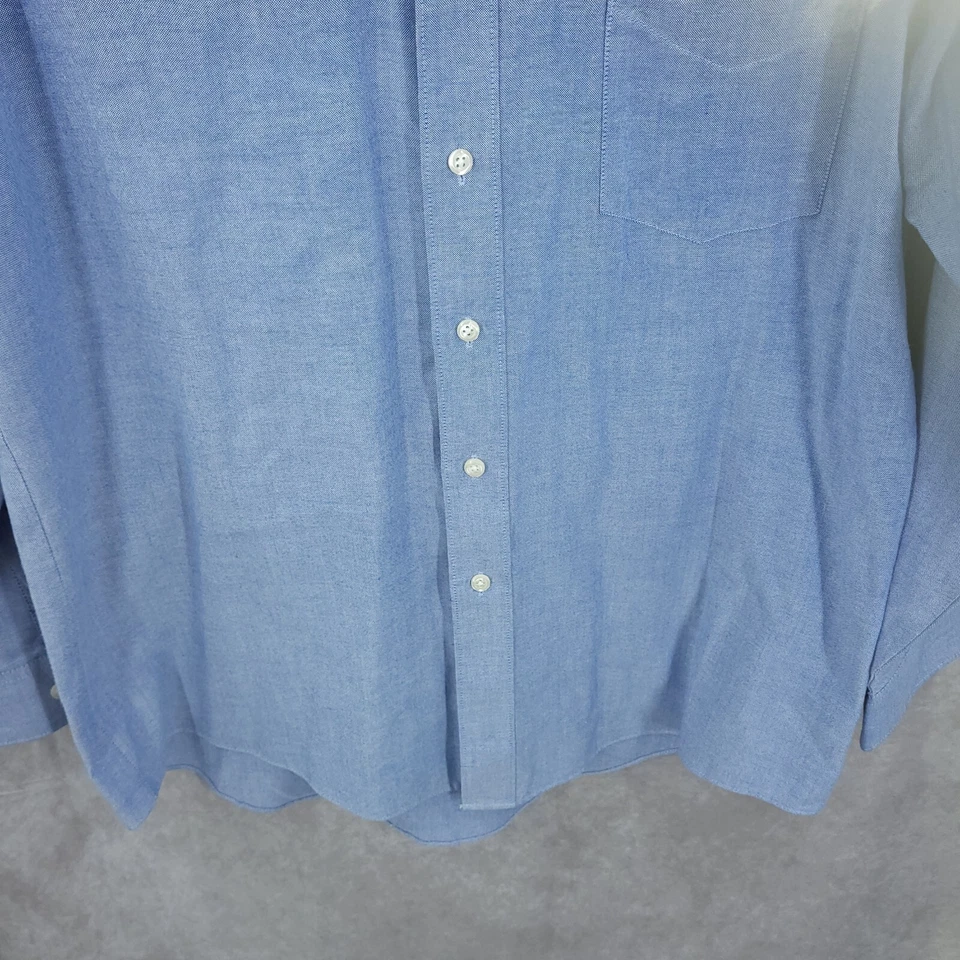 Camisa de vestir David Taylor para hombre 16,5 32/33 azul con botones mezcla de poliéster bolsillo Foto 2 de 4