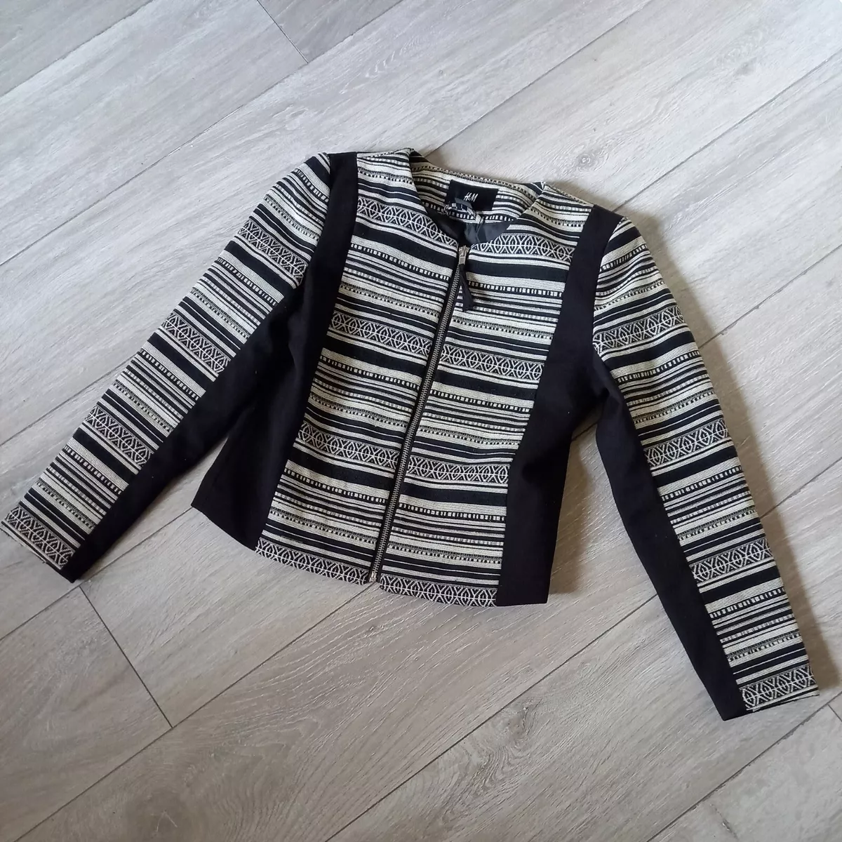 H&m striped jacket store