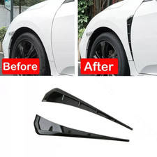 Black Side Fender Vents Air Wing Cover Car Accessories For 2016-2021 Honda Civic Black Side Fender Vents Air Wing Cover Car Accessories For 2016-2021 Honda Civic