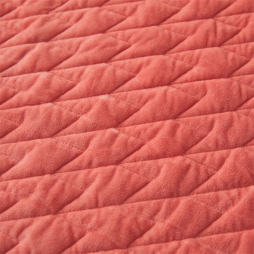 Plaid Quilted Velvet Bedspread with Ruffles Queen Size Coverlets Thick Soft 3PC - Picture 20 of 70