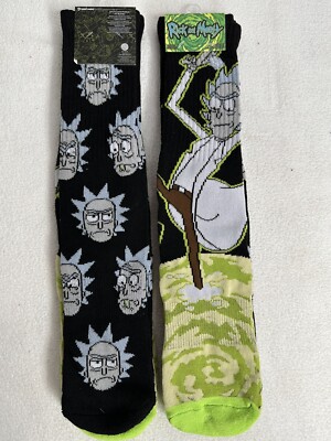 NWT, Rick & Morty Socks (2 Pack) Shoe Size: 6-12