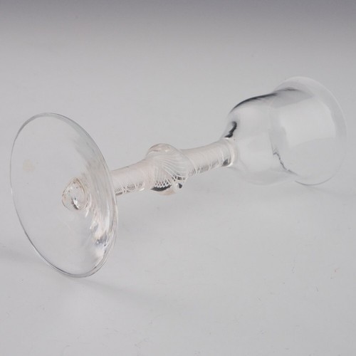Georgian Wine Glass Double Series Opaque Twist c1760 - Picture 4 of 6