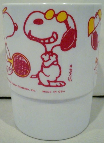 Taza de béisbol Peanuts Snoopy de béisbol caminar as volador sonriente tenis - Imagen 7 de 12