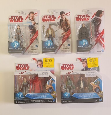 HASBRO 2016-2017 STAR WARS FORCE LINK ACTION FIGURES & 2-PACKS - LOT OF 5 - NEW