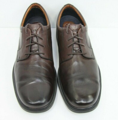 Rockport Mens Mottled Brown Lace Up Dress Work Shoes Size 