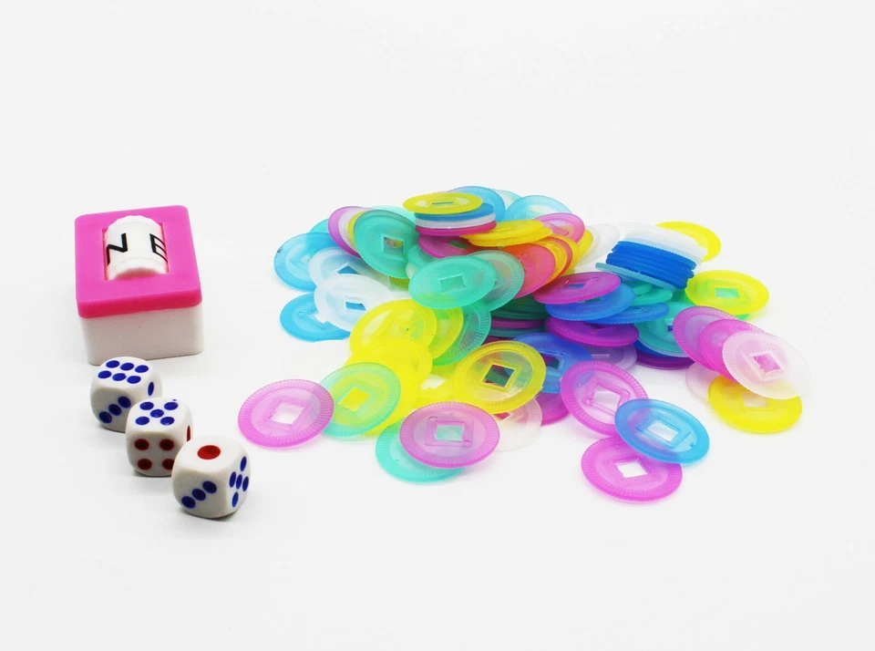 American Mahjong Set 166 Tiles Black Bag 4 Color Pushers/Racks Western Mahjongg - Image 4 of 4