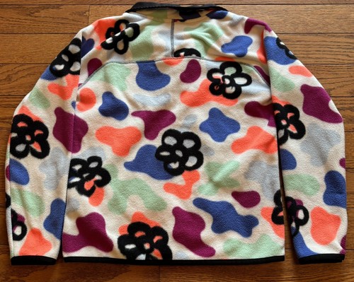 Burton Spark Fleece Anorak Sweater T-Snap Floral Abstract Pullover Girls Size S - Picture 2 of 6