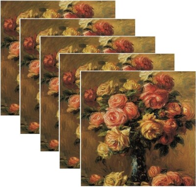 5 sheets Scrapbook Paper IMPRESSIONS purple/autumn flowers Reminisce IMP003 DS