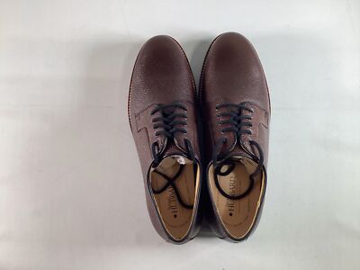 Mens Sam Hubbard Brown Pebble Grain Highlander Dress Shoes  display picture 2
