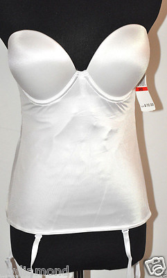 Felina David's bridal Pushup bra bustier Garters strapless corset 32D 34D S M