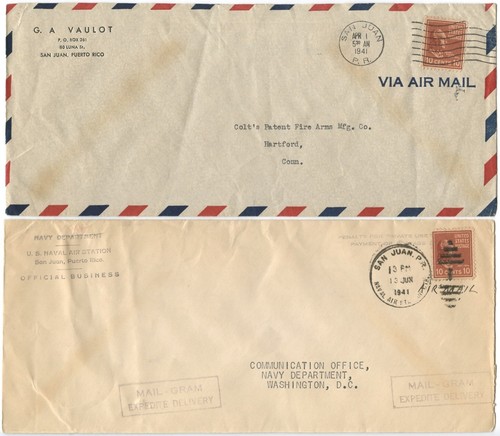 Puerto Rico, USA Prexie, Two 1941 Air Covers w/Prexie 10c, Diff SAN JUAN Cancels - Picture 1 of 2