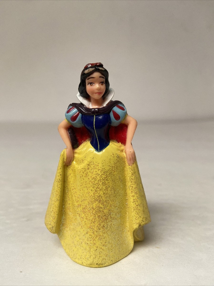 Disney Snow White 2.5" Figure Cake Topper Toy Glitter Dress | eBay