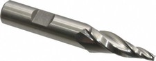 Made in USA 10? 1/8" Small End Diam, 1-1/4" LOC, 3 Flute HSS Tapered Square E...