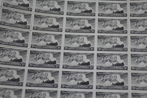 Scott # 956 FULL SHEET 0 1948 STAMPS 0.3 CT Chaplain & FDIC Stamps - Picture 10 of 10