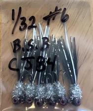 Hand Tied Hackle Tail Crappie Jigs Made in The USA 1/32 Oz #8, 6, & 4 Hook