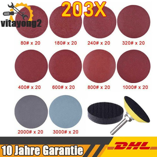 Produktbild von 325-teiliges Schleifpapier-Set 50 Mm – Körnung 80–3000 Für Dremel & Akkuschrauber, Inkl. Pads & Adapter