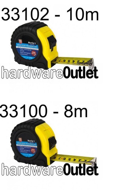 BlueSpot Broad Buddy Tape Measure - 10m/33ft, Extra Wide 32mm Blade, Metric & Imperial