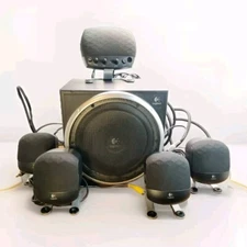 Logitech Z-640 5.1 Dolby Six Speaker Surround Sound System Tested and Working