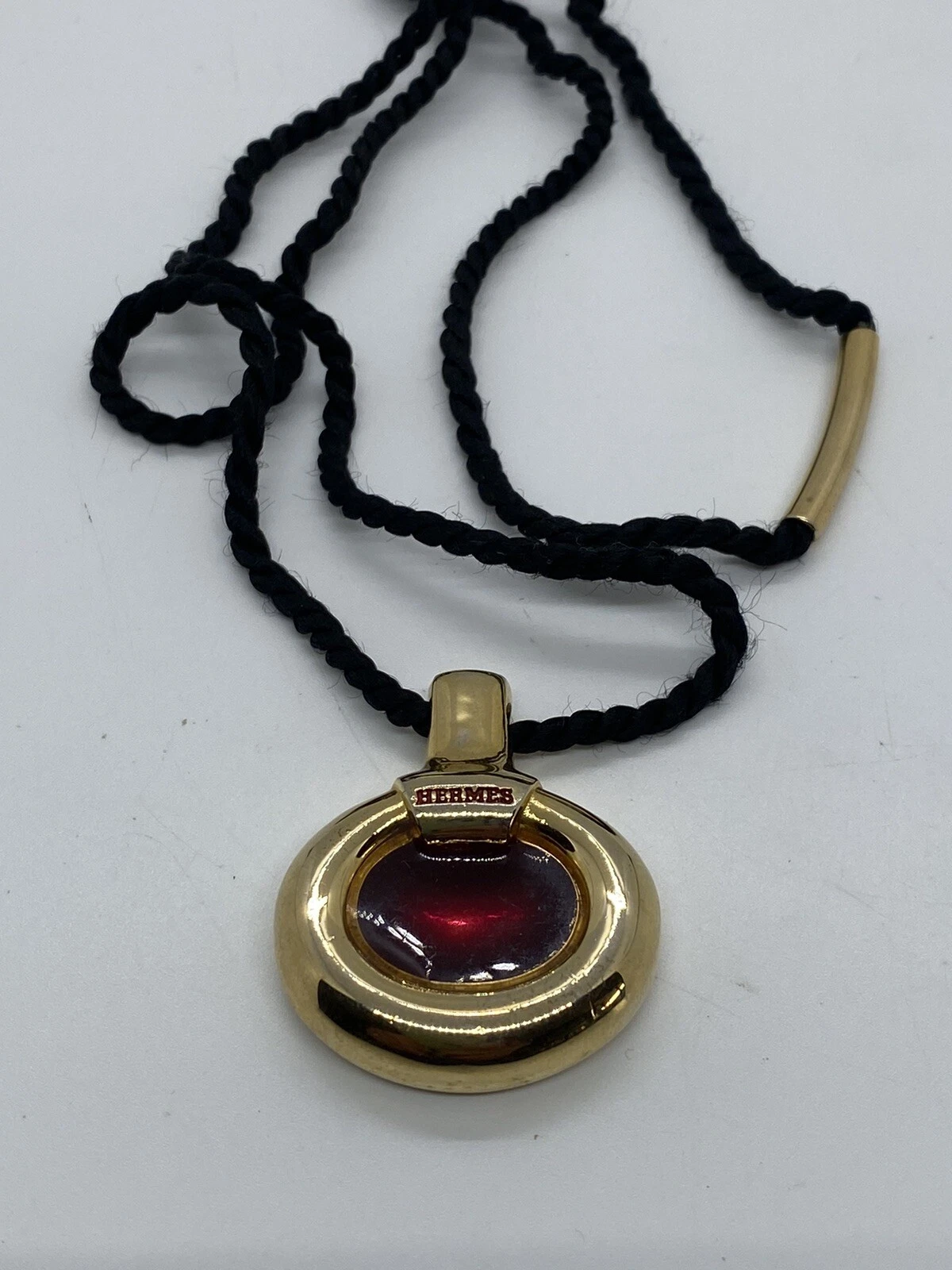 HERMÈS Hermes Vintage Bottle Pendant Necklace