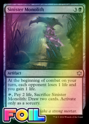 x1 Sinister Monolith BLB Bloomburrow MTG 113 FOIL UNCOMMON M