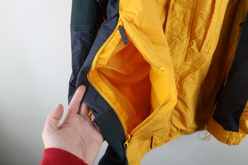 Vintage Columbia Mens Large Distressed Spell Out Cross Terra Parka Jacket Yellow - Picture 6 of 18