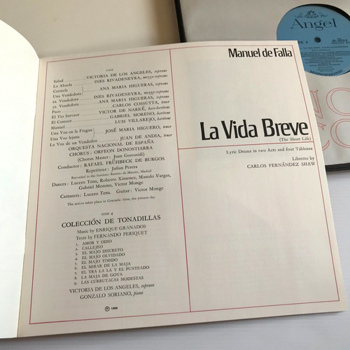 Falla - La Vida Breve - Victoria De Los Angeles, De Burgos 2LP Vinyl Box Set EX - Picture 3 of 10