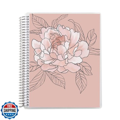 Erin Condren Journal For Women 7'' X 9'' Spiral Bound Dot Grid Notebook - Flora