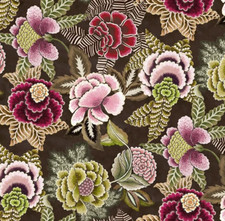 DESIGNERS GUILD CURTAIN FABRIC DESIGN Rose De Damas Velour 1 METRE CRANBERRY