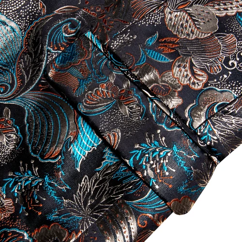 Para Hombres Floral Esmoquin Cena Chaqueta Calce Regular Chal Solapa Paisley Baile de graduación Fiesta Traje - Imagen 60 de 236