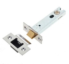 Heavy Duty Tubular Mortice Latch - 4" ~ 102 mm Polished Stainless Face Plates