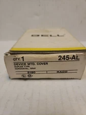 Vintage Bell 245-AL Weatherproof Box Cover  Alum BELL  Duplex Type NOS. USA made