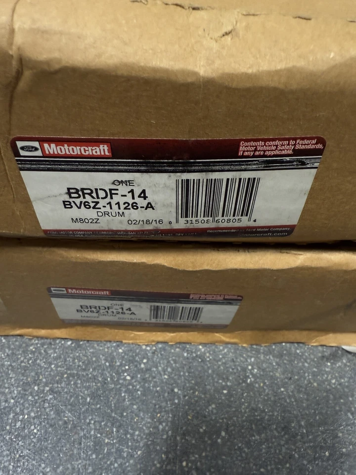 OEM Brake Drum Rear Set Of 2 - Ford BV6Z-1126-A Motorcraft BRDF-14 Focus 12-18 - Image 3 of 3