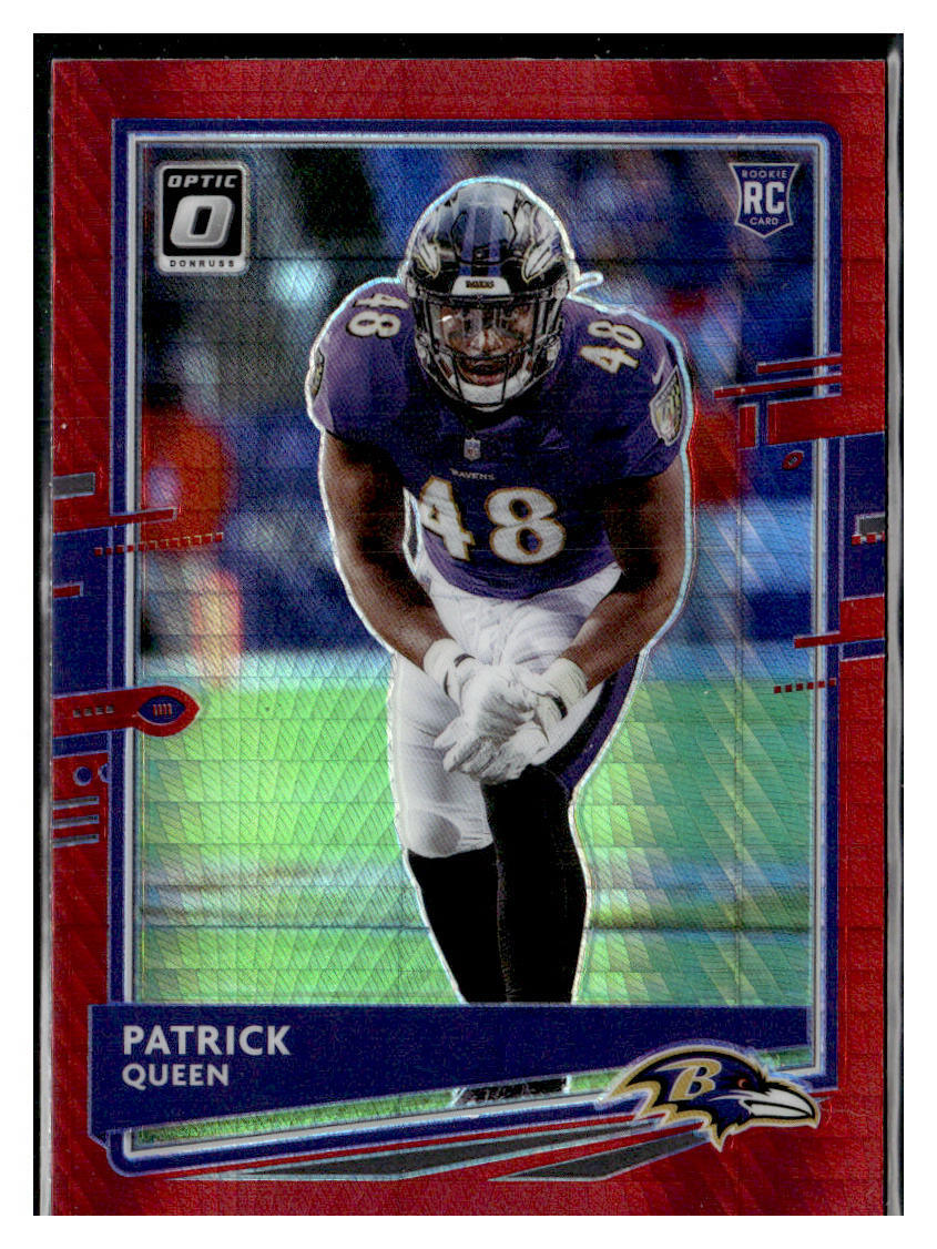 2020 Panini Optic #118 Patrick Queen Red Hyper Prizm RC Ravens
