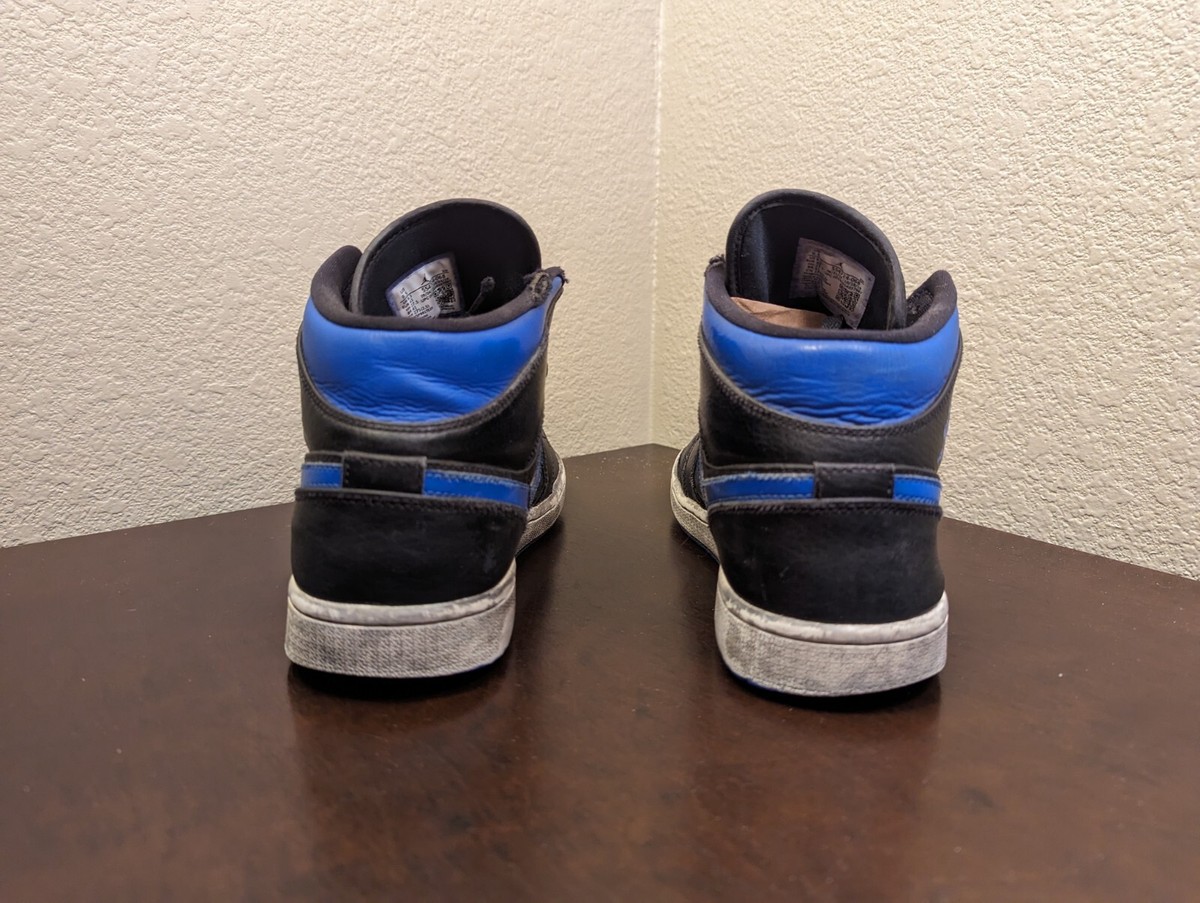 Nike Air Jordan 1 Mid Black-Hyper Royal 554724-068 Shoes  display picture 2