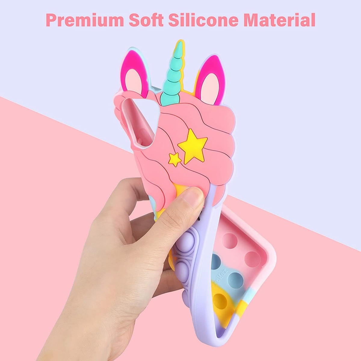 Pop Fidget Toys Push Bubble Custodia In Silicone Per IPhone 6 6s 7 8