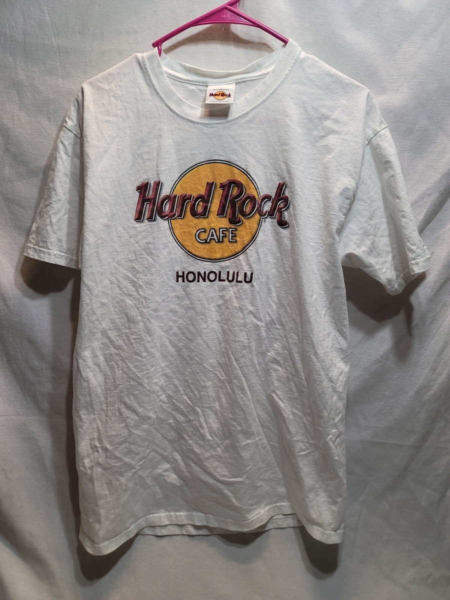 Hard Rock Cafe Honolulu White Graphic Crew Neck T-Shirt Adult | eBay