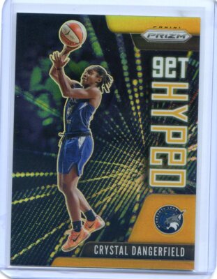2021 Panini WNBA Prizm CRYSTAL DANGERFIELD RC GET HYPED #7 GOLD Prizm #5/10 LYNX