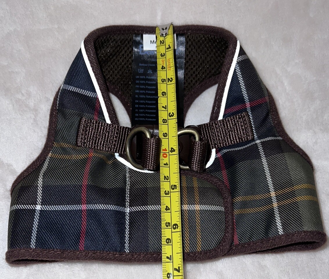Barbour Tartan Step In Dog Harness Size medium neck eBay