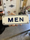 VINTAGE ESSO GAS STATION MEN'S RESTROOM PORCELAIN SIGN GAS & OIL-VINTAGE SIGN