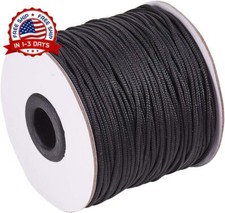 1.5mm 100 Yard Black Nylon Cord Wind Chime Cord Replacement Braided Blind String