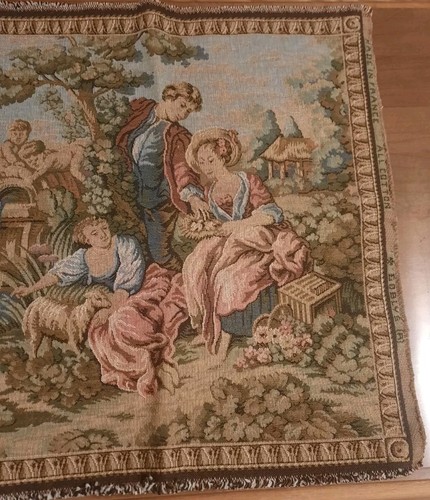 GOBLYS Made In France Tapestry 19X 36" Wall Hanging Pastoral - Picture 4 of 12