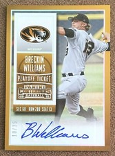 Breckin Williams 2015 Contenders Playoff Ticket Autograph #44 /15 Rookie SSP RC