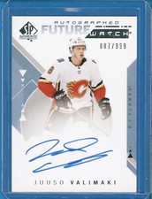 2018/19 SP AUTHENTIC Juuso Valimaki FUTURE WATCH AUTO ROOKIE RC /999 COYOTES