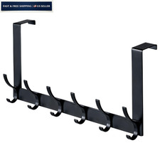 Over The Door Hooks,Door Hanger Hooks for Hanging Black, Fit 1-3/4" Black