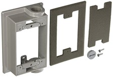 1-Gang Weatherproof Extension Adapter, Swing Arm, Two 1/2 in. Pack of 1 