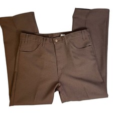 Levi's Vintage Brown Polyester Pants Size 38/30 1995 Straight Leg Gold Tag Retro