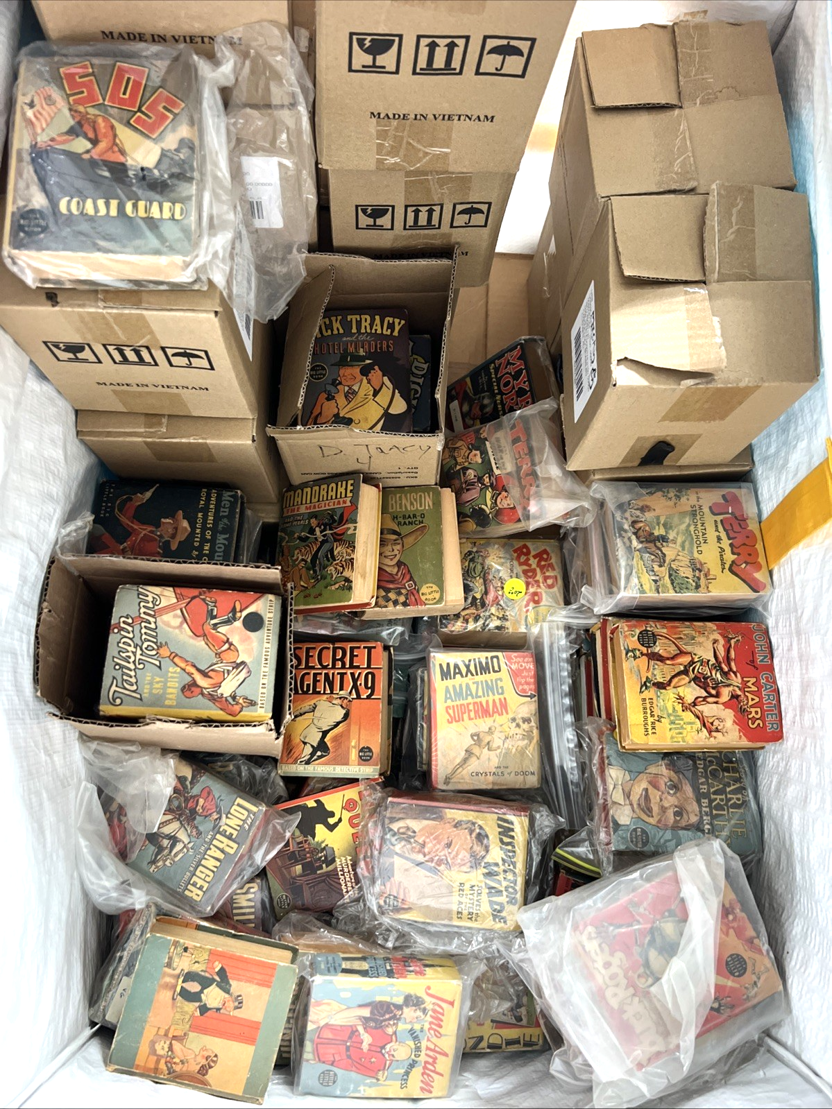 Huge Lot Vintage Big Little Books Superman, Dick Tracy, Red Ryder, RARE COLLECT